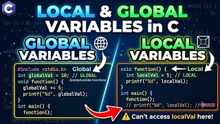 Local and Global variables in C | Easy Coding 