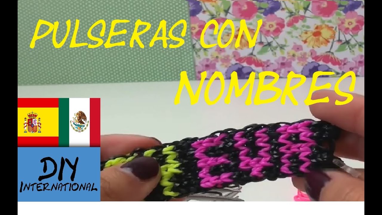 Pulseras de gomitas, Pulsera con nombres, Letras para hacer