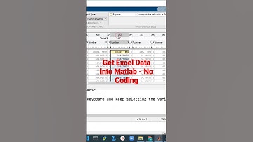 Get Excel Data Into Matlab with No Coding