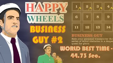 HAPPY WHEELS iOS Level #2 BUSINESS GUY walkthrough | Record - 44.73 Sec.