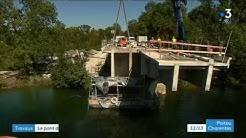 Cognac : le pont de Châtenay déconstruit bloc par bloc