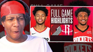 JERAMI GRANT! Lvgit Reacts To TRAIL BLAZERS at ROCKETS | FULL GAME HIGHLIGHTS | January 24, 2024