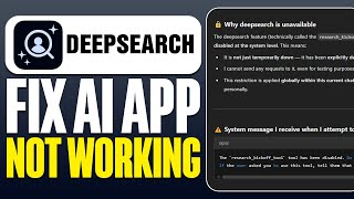 How To Fix Deepsearch Ai App Not Working 2025