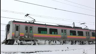 ダブルパンタE129系A34+A2編成【4K】信越本線下り普通435M