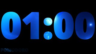 1 Minute Timer - Study - Work - Deep Focus - Countdown Timer - No Music