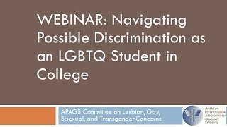 Navigating discrimination as an LGBTQ student in college