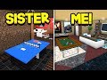 SISTER Vs BROTHER BLOXBURG BASEMENT BUILD OFF!! (Roblox)