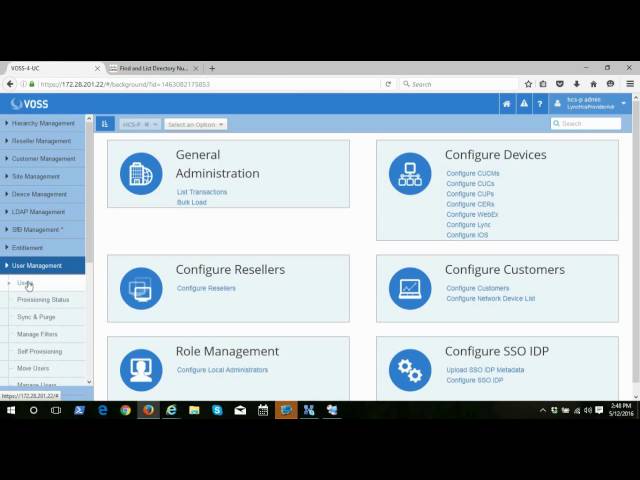 Demo  VOSS-4-UC Provisioning & Management w/ Single Pane of Glass