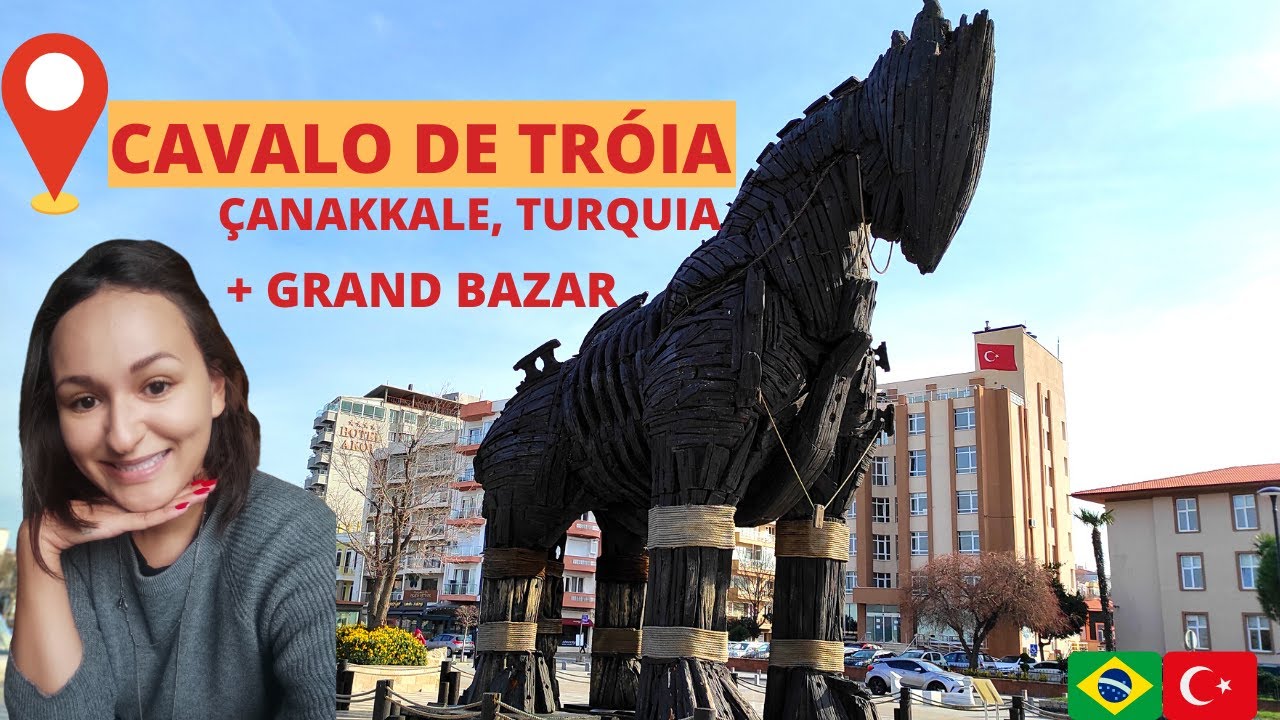 Cavalo De Troia Na Turquia De Canakkale Imagem de Stock