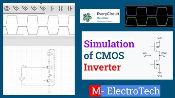 simulation of  CMOS Inverter circuit by using Everycircuit app