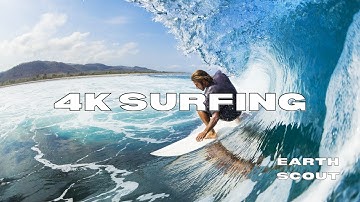 Surfing in 4K - Beautiful Ocean Views 🌊 Soft House Music