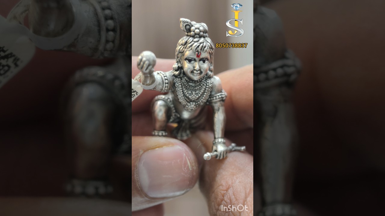 ✨ 925 Silver Bali Krishna Idol | Pure Silver Murti | Divine Collection by SJ_Gold 🙏🪔