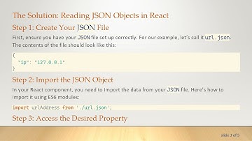 How to Efficiently Read a Single Object from a JSON File in React