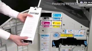 RISO ComColor FW Instruction of Replacing the Ink Cartridge ＜RISO