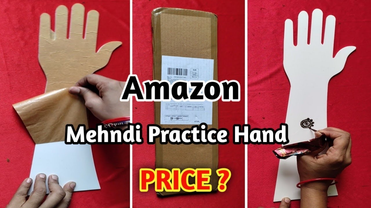 Acrylic Mehndi Practice Hand Unboxing😊, Review and Price Of Acrylic  PracticeHand