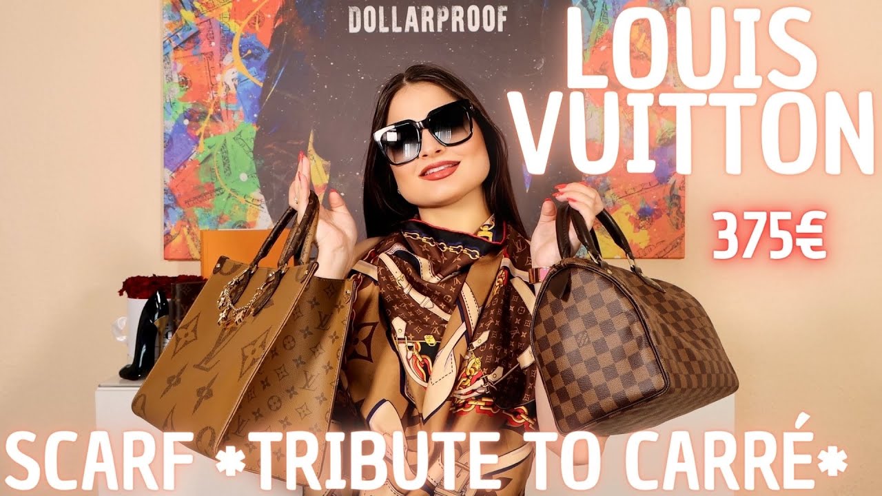 Louis Vuitton Tribute to Square 90 Brown Silk