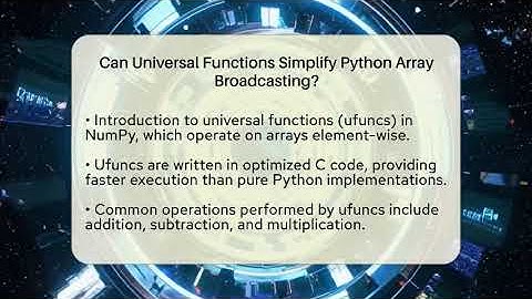Can Universal Functions Simplify Python Array Broadcasting? - Python Code School