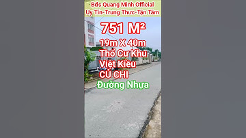 🛑Xuất hiện lô đất thổ cư quá đẹp tại Củ Chi - Bđs Quang Minh Official