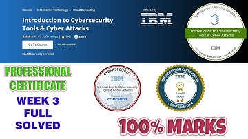 Introduction to Cyber Security Tools & Cyber Attacks - Week 3 Solved | Coursera IBM Certificate 2020