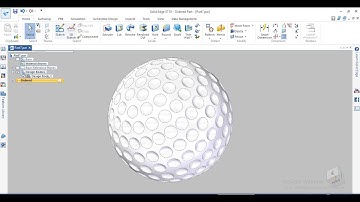 Solid Edge tutorial - 42 - How to make a golf ball in solid edge.