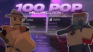 Playing 100 Pop Rust Unturned with CHEATS | Moonclient 