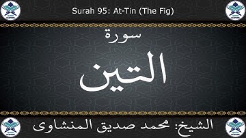 القرآن الكريم بصوت محمد صديق المنشاوي - مرتل - سورة التين
