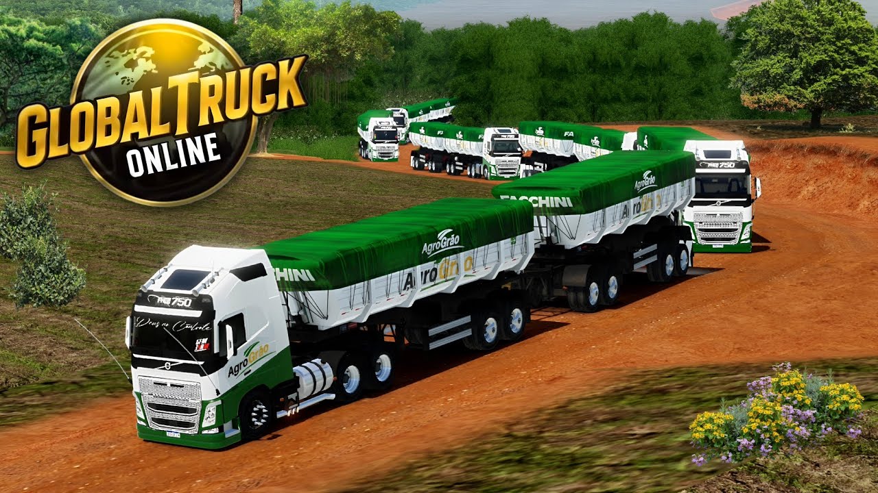 GLOBAL TRUCK ONLINE - COMBOIO COM OS CONJUNTOS DA AGROGRÃO PELA ESTRADA DE TERRA