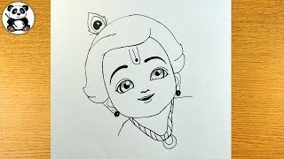 Beautiful eyes of bal Krishna drawing lesson | krishna art​⁠@TaposhiartsAcademy