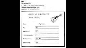 Listening A2, KET 3, Test 3, Part 4