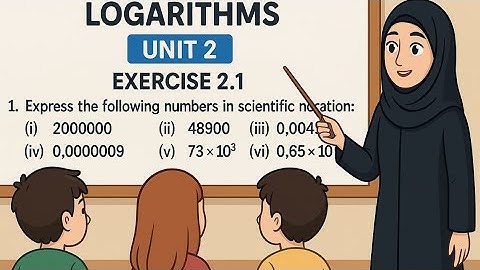 "Class 9 Math | Exercise 2.1 Question 1 | Logarithms | Express Numbers in Scientific Notation