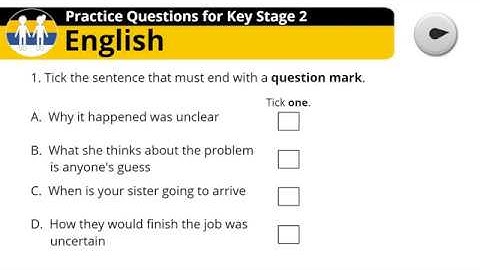 Key Stage 2 (KS2) English - Practice Questions #01