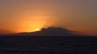 Sunset over Lanai, Hawaii