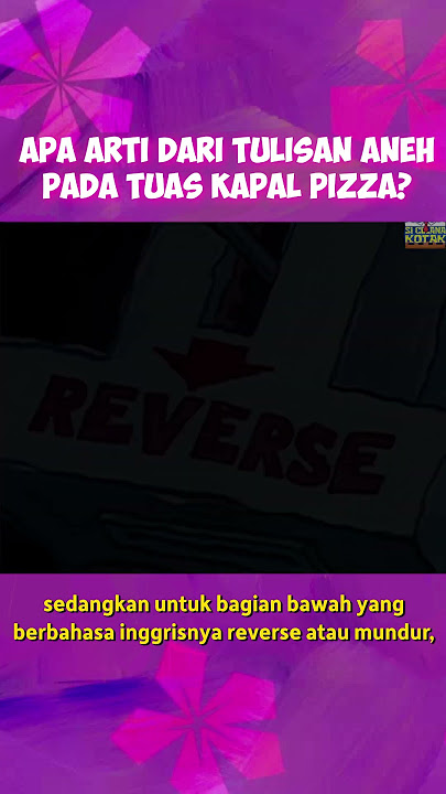 Arti tulisan aneh yang ada di tuas kapal mengemudi ketika mengantarkan Pizza