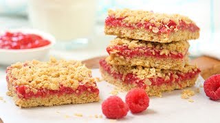 Raspberry Oat Crumble Bars | Easy + Gluten Free Summer Baking