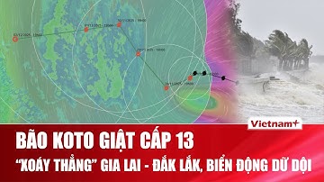 Bão số 15 Koto “xoáy thẳng” Gia Lai - Đắk Lắk, cuồng phong giật cấp 13, biển động mạnh dữ dội | VNP