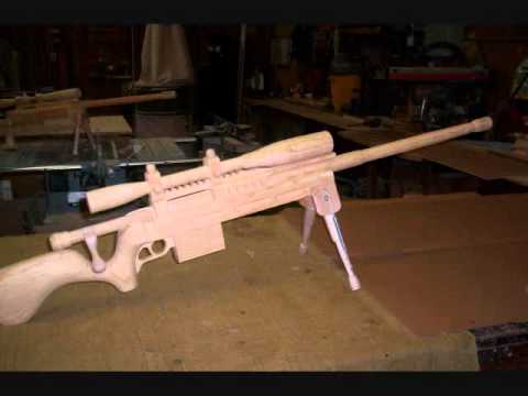 tactical rifles and sniper rifles made from wood - YouTube