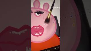 Peppa Pig Baddie Transformation 💅🏼✨ #makeup #art #peppapig