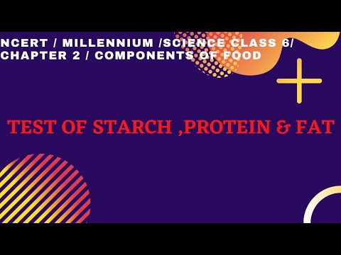 TEST OF STARCH/PROTEIN/FAT/COMPONENTS OF FOOD/CLASS 6/CHAPTER 2 /SCIENCE/NCERT