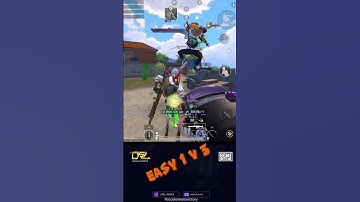 EASY 1 V 3 🔥😂 #1v4  #bgmi #bgmilive #1v4  #1v5 #pubg #pubgm #gaming #bgmishorts #1v1