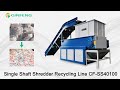 Single shaft shredder for waste plastic cfss40100  shredding equipment  qinfeng machinery