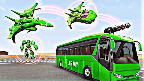 Multi Robot transformation wars in jet robot car games and army bus robot game#4🎮🌐💥💯