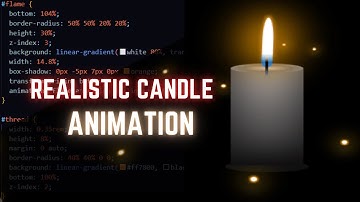 How to Create  Animated Candle using Html and CSS || Realistic Candle Animation using HTML and CSS