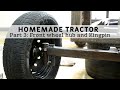 Homemade tractor part 3 front wheel hub and kingpin