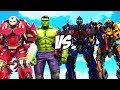 Hulk & Hulkbuster VS Transformers - Optimus Prime, Bumblebee