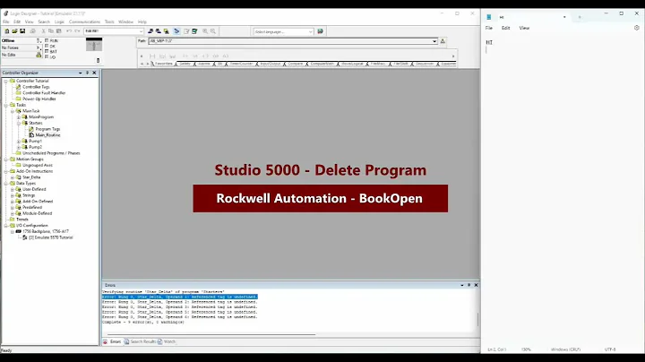 Studio 5000 Program Delete | Rockwell Automation