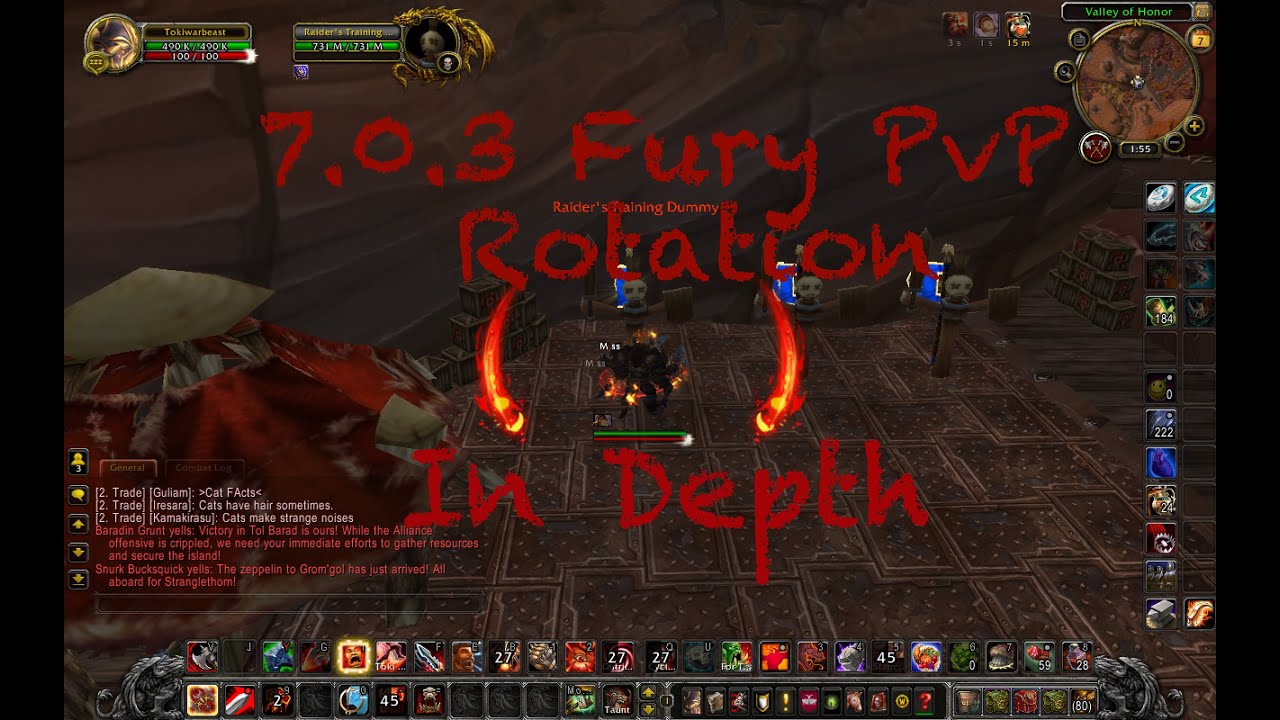 Fury Warrior Patch 7.0 In Depth Full PvP Rotation