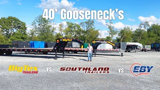40' Hot Shot Gooseneck Comparison Bigtex vs Southland vs EBY
