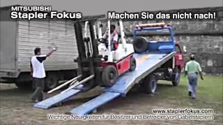 Schlechte Planung beschädigt Gabelstapler by Mitsubishi Stapler Fokus 4,202 views 10 years ago 1 minute
