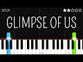 Joji - Glimpse of Us | EASY Piano Tutorial