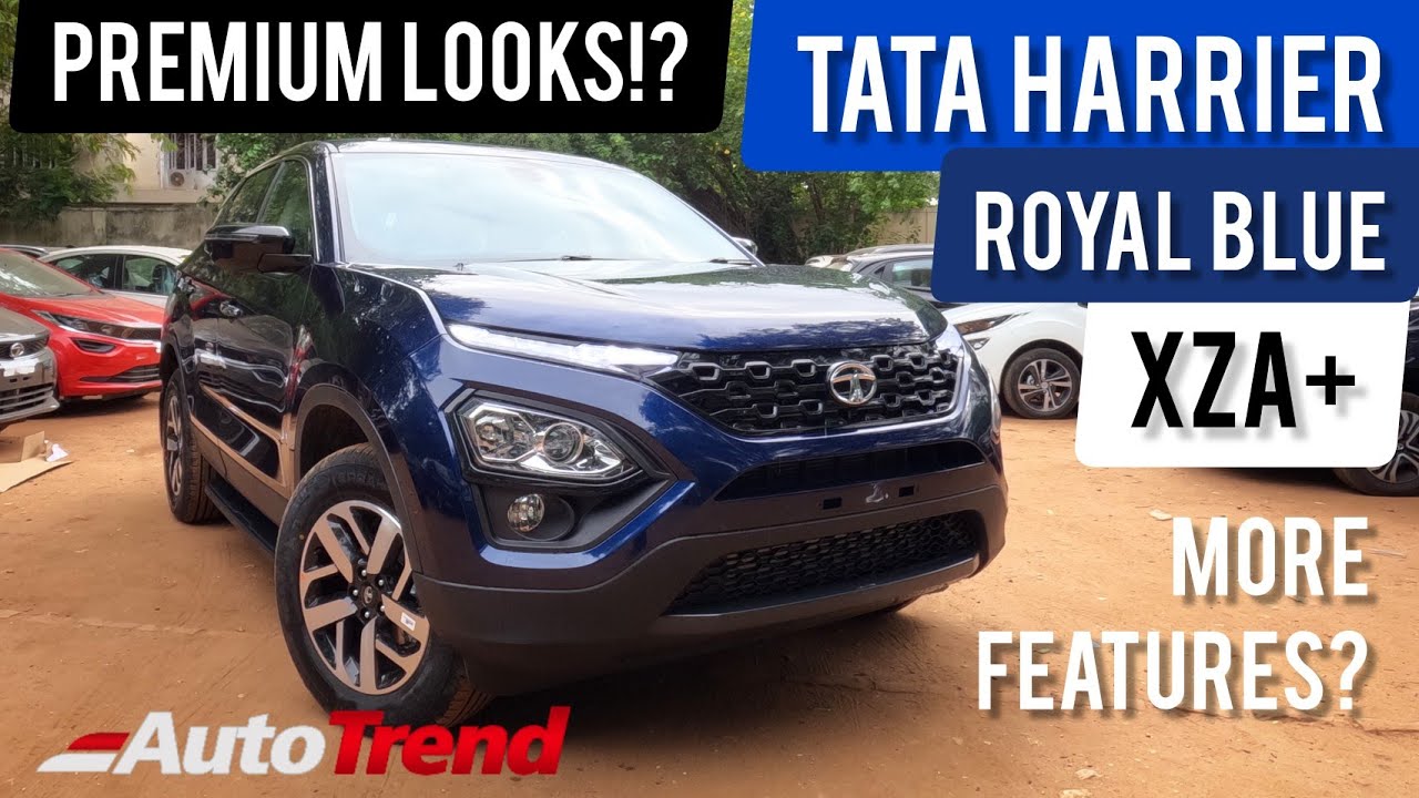 Tata Harrier XZA+ Royal Blue Colour First Look Detailed Walkaround